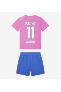 Fotbalové Dres AC Milan Christian Pulisic #11 Dětské Třetí Oblečení 2023-24 Krátký Rukáv (+ trenýrky)